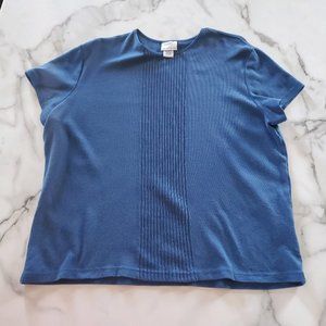Jaclyn Smith Blue Short Sleeve Shirt size XL
